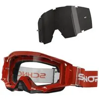 SCHNORR Sportbrille MX Neo Motocross Brille Anti-Fog & Tear-Off + Wechselglas getönt, (1-St), Tear-Off & Roll-Off kompatibel