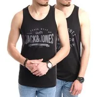 Jack & Jones Tanktop Bedrucktes Shirt aus Baumwolle (2er-Pack) mit Print