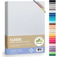 leevitex® Spannbettlaken 1er-Pack, Stoffgewicht 150 g/m², verschiedene Größen, 40 cm Steghöhe, Jersey, Gummizug: rundum, (1 Stück), OEKO-TEX® Standard 100 Zertifikatsnummer 10.HTR.85321 zertifiziert