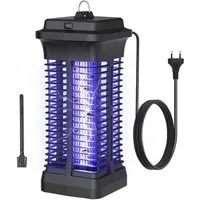 Fofile Insektenvernichter Mückenlampe Elektrisch UV 365nm 6W Insektenlampe Mückenschutz, 1000V Elektroschock, 35m² Abdeckung, Robustes ABS-Gehäuse
