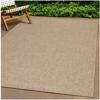 the carpet Teppich Kansas, rechteckig, Höhe: 1 mm, moderner robuster In und Outdoor Teppich Jute Look