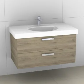 Artiqua 413 Waschtischunterschrank für Preciosa 124230, 124240 Sanremo Eiche quer NB, 413-WU2L-K45-7 413-WU2L-K45-7145-428