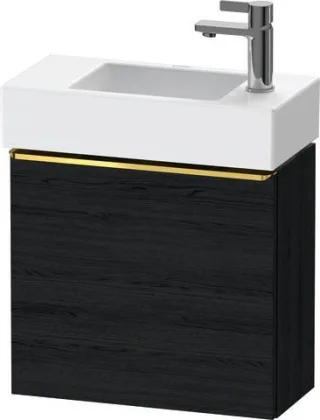 Duravit D-Neo Waschtischunterbau wandhängend Eiche Schwarz Matt 484x222x440 mm - DE4219R34160000 DE4219R34160000