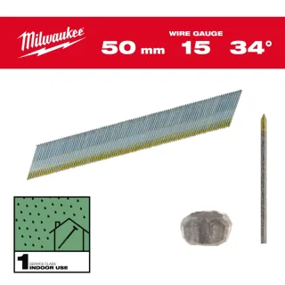 Milwaukee Stift-Nägel 15G 34° SC1, verzinkt - 4932492577
