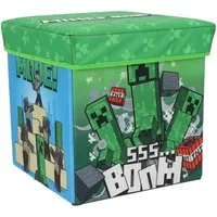 Minecraft Faltbox Sitz Hocker stabil Minecraft Creeper Spielzeugkiste Box 30 cm