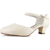 White Lady 850 weite Leder Brautschuhe Slingpumps