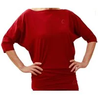 ESPARTO Yogashirt Halbarmshirt Sadaa in Bio-Baumwolle Wohlfühlshirt mit breitem Schulterausschnitt (U-Boot-Ausschnitt)