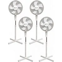 BURI Standventilator 4x BURI Standventilator Windmaschine 5 Rotorblätter Luftkühler 45W