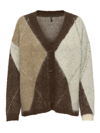 ONLY - ONLNOEME JQ LS LIFE CARDI V-NECK KNT Chestnut - Gr. - S
