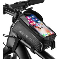 ROCKBROS Fahrradtasche Handytasche, Oberrohrtasche mit Touchscreen (für Handy bis zu 6,5), 1.5L, reflektierend Logo, wasserdicht