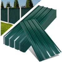 Clanmacy Trapezblech Trapezblech 36er Set Profilblech Trapezblech mit Handschuhe 21m², 129x46x0.25 mm (Set 36-St) UV-Schutz, Wasserfest, Wetterfest, Rostresistent, Korrosionsbeständig