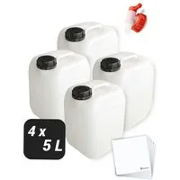 Trevendo Kanister 4er Set Kanister - lebensmittelecht - 5 Liter, Lebensmittelecht