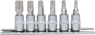 KS Tools 1/4" Bit-Stecknuss-Satz XZN, 6-tlg, M4-M10 - 911.1547