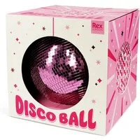 Rex London Dekokugel Discokugel Pink mit Spiegeloberfläche – Spiegelkugel für Partys & Deko