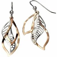 Firetti Paar Ohrhänger Schmuck Geschenk Silber 925 Ohrschmuck Ohrhaken Blatt Blätter