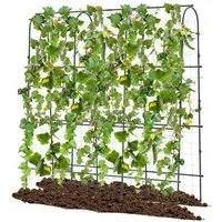 COSTWAY Rankhilfe, Rankgitter mit Netz, für Kletterpflanzen, 179 x 32-65 x 180 cm
