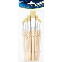 TSI Schreibwaren Pinsel TSI Borstenpinsel-Set 8-teilig (Größen 1, 2, 4, 6, 8, 10, 12 und 20)