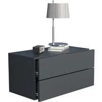 VCM Nachttisch Nachtkonsole Usal H. 30 x B. 60 x T. 32 cm, Nachtschrank, Wandschublade, Wandboard, Nachtkommode, Beistelltisch
