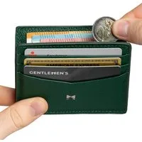 Gentlemen's Kartenetui - Kreditkartenetui mit Münzfach & RFID Schutz - Slim Wallet Herren, Slim Wallet Herren mit Scheinfach und AirTag-Fach