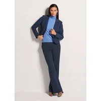 MADELEINE Kurzblazer Kurzblazer in moderner Jeans-Optik Uni-Design mit klassischem Reverskragen und Einreiher