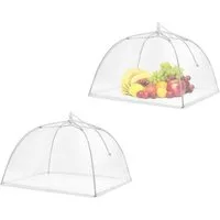 LuxusKollektion Fliegenhaube Mesh-Material Fliegenhauben Set, Faltbare Abdeckhauben für Essen & BBQ