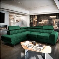 Masseno Ecksofa NOLA mit Schlaffunktion L-Form, Sofa mit Bettkasten
