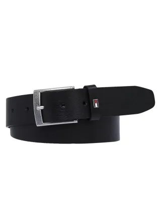 Tommy Hilfiger - Strukturierter Ledergürtel schwarz - Gr. - 95