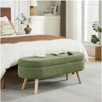 OKWISH Sitzbank für Schlafzimmer, Flur oder Wohnzimmer (110 cm lange moderne Bank mit Chenille-Bezug, 1-St., 110*40*42cm)