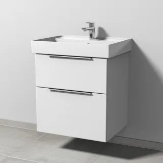 Sanipa 3way Waschtischunterbau zu Villeroy & Boch Collaro Waschtisch mit 2 Auszügen, Weiß-Soft UM83443