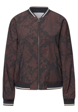 Street One - Blouson mit Animal Print braun - Gr. - 34