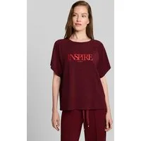 TOM TAILOR T-Shirt T-Shirt (im Einserpack) Scuba T-Shirt mit Schriftzug