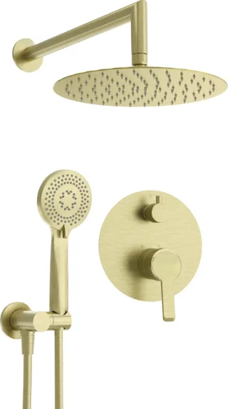 Neuesbad Serie 200 Unterputz-Duschset, Gold gebürstet NB1DENACR9QP1
