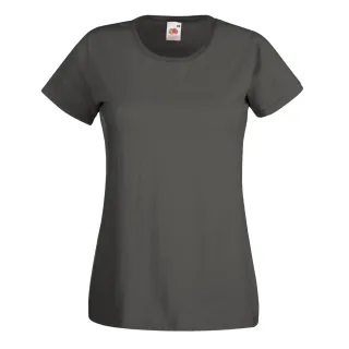 Fruit Of The Loom Damen/Damen Lady-Fit Valueweight Kurzarm T-Shirt (5er Pack) (Light Graphite)