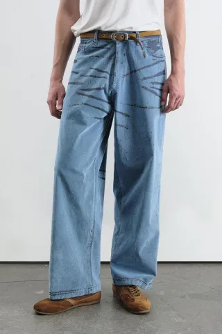 Abstract Weite Beinform Denim Jeans