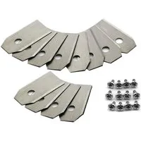 Trade-Shop Mährobotermesser (12 Stück) passend für Husqvarna 420, 430X, 435X AWD, 440, 450X (24-St), Länge: 35mm / Material: Edelstahl / inkl. Befestigungsschrauben