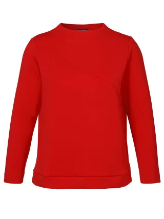 VIA APPIA DUE - Sweatshirt Kelchkragen 1/1 Arm rot - Gr. - 50