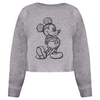 Disney - Kurzes Sweatshirt für Damen (Grau)