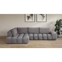 OTTO home Ecksofa AZITA L-Form, XXL 352 cm Designsofa in Bubble-Opitk, lose Rückenkissen, traumhafte Steppung