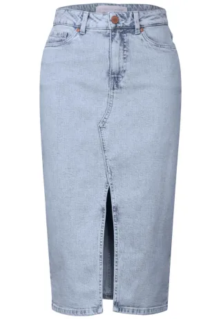 Street One - Jeansrock im Bleached-Look blau - Gr. - 36