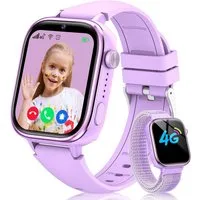 Zevelora 2025 Kinder 4G mit GPS und Telefon, SOS, IP68 wasserdichte Smartwatch (1,83 Zoll, 4G), mit Videoanrufe, Nachrichten, Schulmodus, Wecker, Kamera Schrittzähler