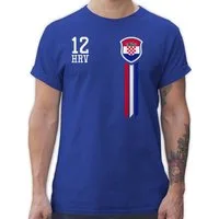 Shirtracer T-Shirt 12. Mann Kroatien Fan-Shirt 2026 Fussball WM Fanartikel