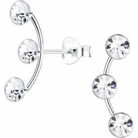 ALEXANDER YORK Paar Ohrstecker TRIPLE Crystal, 2-tlg., 925 Sterling Silber
