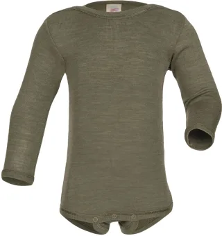 Engel Natur Merino/Seide Langarm Babybody GOTS