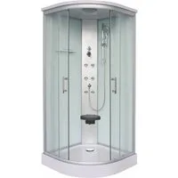 Sanotechnik Komplettdusche Komplettduschkabine RUMBA, BxT: 90x90 cm, Sicherheitsglas, Höhe: 215cm