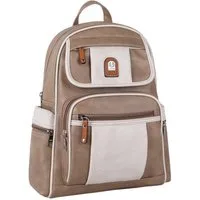 ITALYSHOP24 Rucksack Damen CityRucksack Tagesrucksack Schultertasche Freizeit Reise Urlaub, Backpack Schule Travel Wandern Arbeit Tasche Daypack Leder Optik Bag