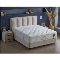 gowoll Boxspringbett BIRDY Bett Set Boxpringbett mit Matratze Stauraumbett Doppelbett (Set, 2 Bettkästen, 1 Matratze, 1 Kopfteil (Nachttisch optional), Polsterbett Kontinentalbett, dekorativem Kopfteil