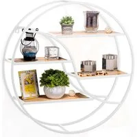 Coradoma Deko-Wandregal Wandregal Schwarz Metall Hängeregal für Wohnzimmer Modern 56x14cm