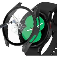 MSM Smartwatch-Hülle Hülle für Samsung Galaxy Watch 4 40mm 44mm Schutzglas Case Panzerfolie