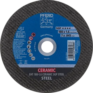 PFERD TOOLS Trennscheibe EHT gerade CERAMIC Speziallinie SGP STEEL für Stahl - 61318016