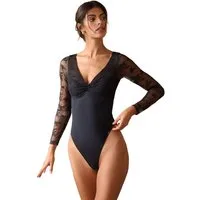 LIPSY Stringbody Lipsy gepolsterter Tanga-Body mit Mesh (1-tlg)